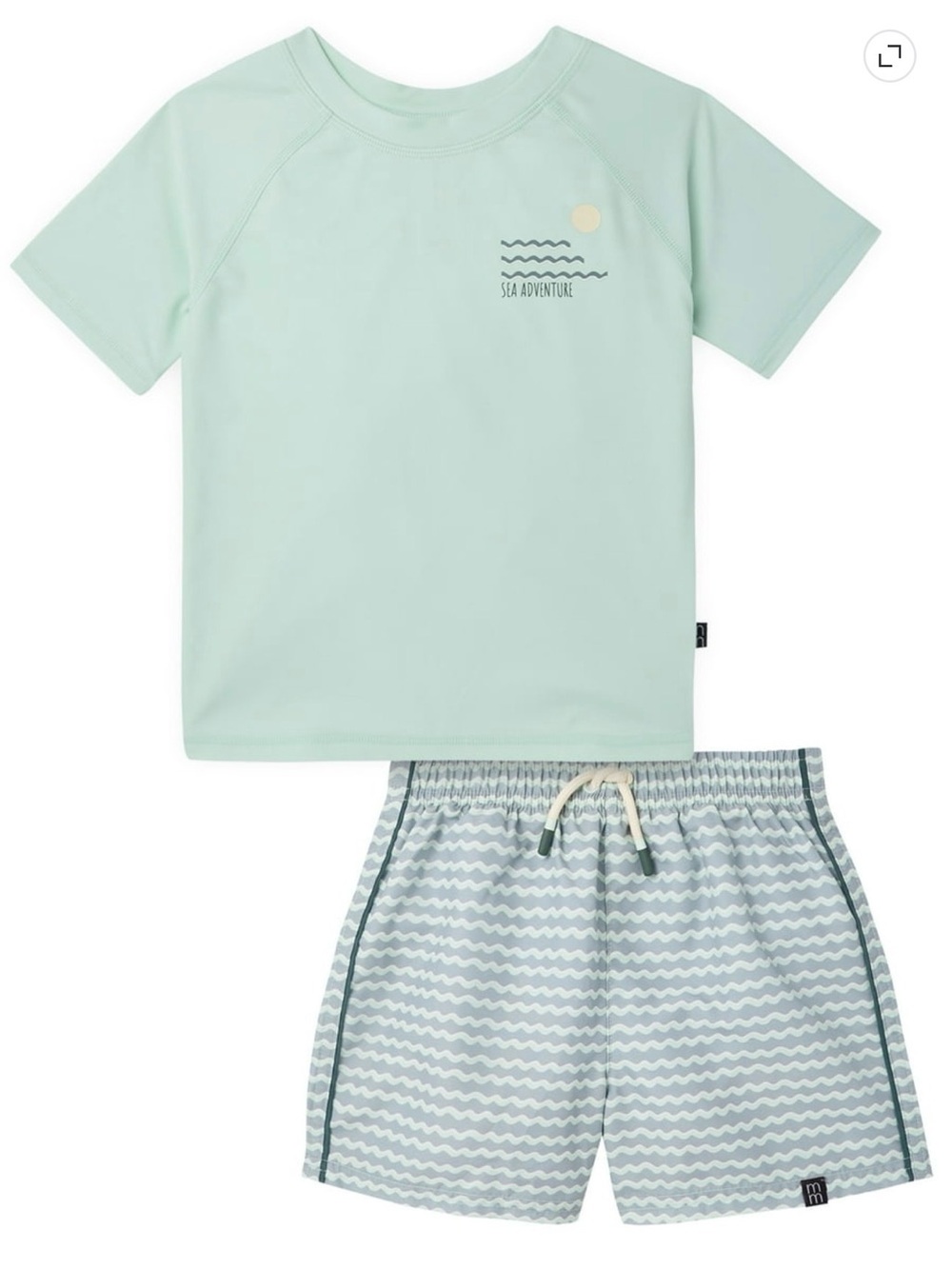 Modern Moments Short Sleeve Rash Guard & Swimsuit Trunk Set